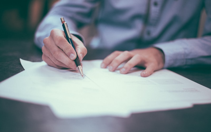 Documents and desk for booking an appointment